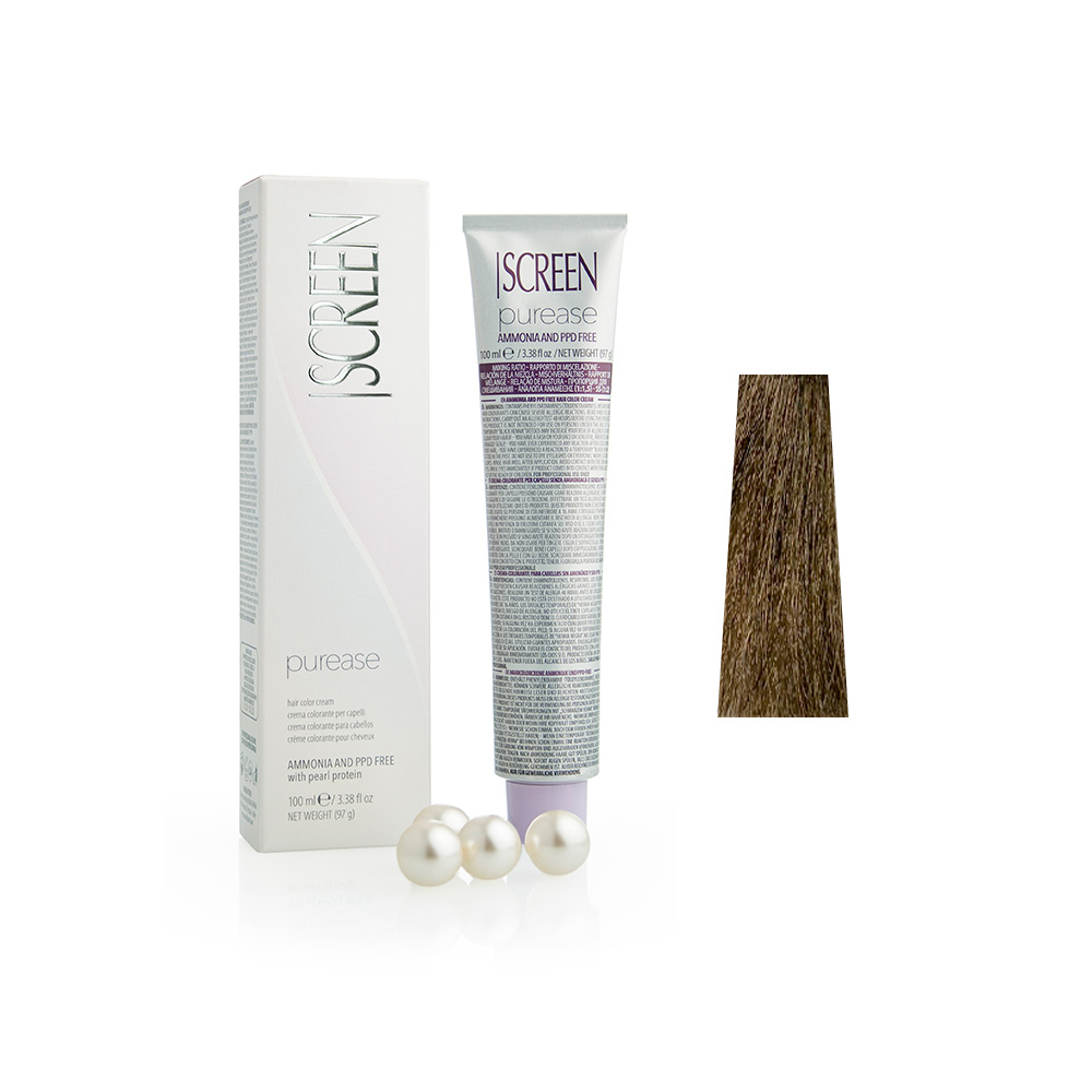 Крем-фарба без аміаку з протеїнами перлів SCREEN Purease 7O (7.7) Matt Вlonde, 100 ml - 1